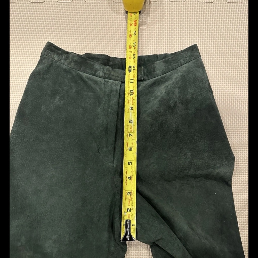 Vintage Y2K Lauren Ralph Lauren Dark Green Suede Pants - Picture 9 of 11